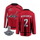 Youth Washington Capitals #2 Matt Niskanen Fanatics Branded Red Home Breakaway 2018 Stanley Cup Final Champions NHL Jersey