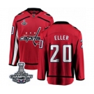 Youth Washington Capitals #20 Lars Eller Fanatics Branded Red Home Breakaway 2018 Stanley Cup Final Champions NHL Jersey