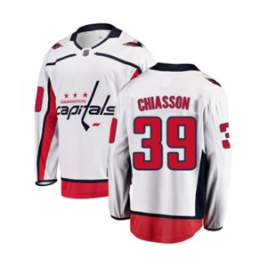 Youth Washington Capitals #39 Alex Chiasson Fanatics Branded White Away Breakaway NHL Jersey