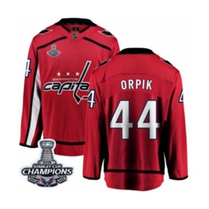 Youth Washington Capitals #44 Brooks Orpik Fanatics Branded Red Home Breakaway 2018 Stanley Cup Final Champions NHL Jersey