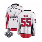 Youth Washington Capitals #55 Aaron Ness Fanatics Branded White Away Breakaway 2018 Stanley Cup Final NHL Jersey
