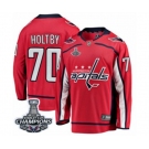Youth Washington Capitals #70 Braden Holtby Fanatics Branded Red Home Breakaway 2018 Stanley Cup Final Champions NHL Jersey