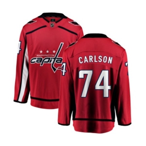 Youth Washington Capitals #74 John Carlson Fanatics Branded Red Home Breakaway NHL Jersey
