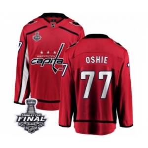 Youth Washington Capitals #77 T.J. Oshie Fanatics Branded Red Home Breakaway 2018 Stanley Cup Final NHL Jersey
