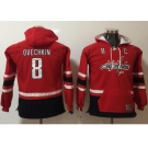 Youth Washington Capitals #8 Alex Ovechkin Red Name & Number Pullover NHL Hoodie