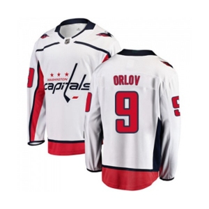 Youth Washington Capitals #9 Dmitry Orlov Fanatics Branded White Away Breakaway NHL Jersey