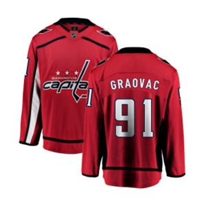 Youth Washington Capitals #91 Tyler Graovac Fanatics Branded Red Home Breakaway NHL Jersey