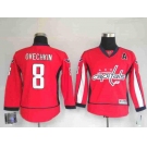 youth nhl washington capitals #8 alex ovechkin red