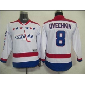 youth nhl washington capitals #8 alex ovechkin white[winter classic]