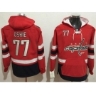 Washington Capitals #77 T.J Oshie Red Name & Number Pullover NHL Hoodie