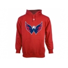 Washington Capitals Red Old Time Hockey Big Logo with Crest Pullover Hoodie