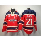 nhl jerseys washington capitals #21 laich red[pullover hooded sweatshirt][patch A]