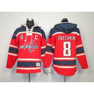 nhl jerseys washington capitals #8 alex ovechkin red[pullover hooded sweatshirt patch c]