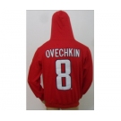 nhl jerseys washington capitals #8 ovechkin red[pullover hooded sweatshirt][ccm]