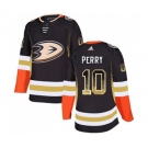 Anaheim Ducks #10 Corey Perry Authentic Black Drift Fashion Hockey Jersey