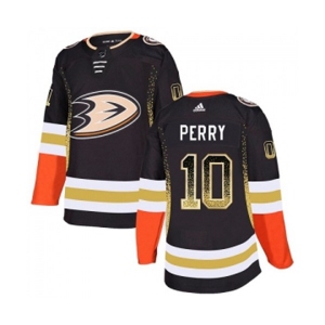 Anaheim Ducks #10 Corey Perry Authentic Black Drift Fashion Hockey Jersey