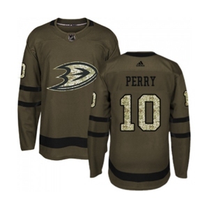 Anaheim Ducks #10 Corey Perry Authentic Green Salute to Service Hockey Jersey