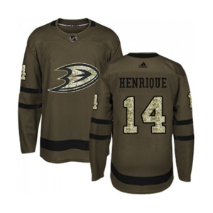 Anaheim Ducks #14 Adam Henrique Authentic Green Salute to Service Hockey Jersey