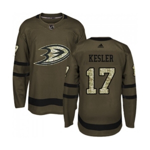 Anaheim Ducks #17 Ryan Kesler Authentic Green Salute to Service Hockey Jersey