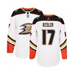 Anaheim Ducks #17 Ryan Kesler Authentic White Away Hockey Jersey
