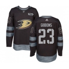 Anaheim Ducks #23 Brian Gibbons Authentic Black 1917-2017 100th Anniversary Hockey Jersey