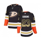 Anaheim Ducks #23 Brian Gibbons Authentic Black Drift Fashion Hockey Jersey