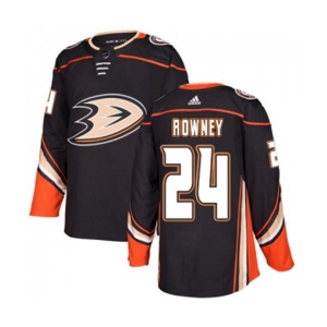 Anaheim Ducks #24 Carter Rowney Authentic Black Home Hockey Jersey