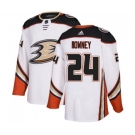 Anaheim Ducks #24 Carter Rowney Authentic White Away Hockey Jersey