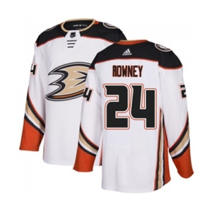 Anaheim Ducks #24 Carter Rowney Authentic White Away Hockey Jersey