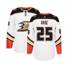 Anaheim Ducks #25 Ondrej Kase Authentic White Away Hockey Jersey