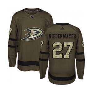 Anaheim Ducks #27 Scott Niedermayer Authentic Green Salute to Service Hockey Jersey