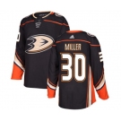 Anaheim Ducks #30 Ryan Miller Authentic Black Home Hockey Jersey