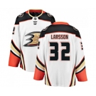 Anaheim Ducks #32 Jacob Larsson Authentic White Away Fanatics Branded Breakaway Hockey Jersey