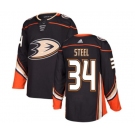 Anaheim Ducks #34 Sam Steel Authentic Black Home Hockey Jersey