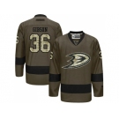 Anaheim Ducks #36 John Gibson Green Salute to Service Stitched NHL Jersey