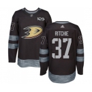 Anaheim Ducks #37 Nick Ritchie Authentic Black 1917-2017 100th Anniversary Hockey Jersey