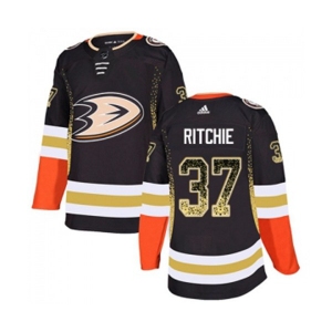 Anaheim Ducks #37 Nick Ritchie Authentic Black Drift Fashion Hockey Jersey