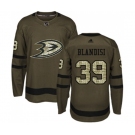 Anaheim Ducks #39 Joseph Blandisi Authentic Green Salute to Service Hockey Jersey