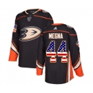 Anaheim Ducks #44 Jaycob Megna Authentic Black USA Flag Fashion Hockey Jersey