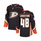 Anaheim Ducks #48 Isac Lundestrom Authentic Black Home Hockey Jersey