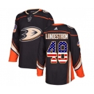 Anaheim Ducks #48 Isac Lundestrom Authentic Black USA Flag Fashion Hockey Jersey