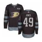 Anaheim Ducks #49 Max Jones Authentic Black 1917-2017 100th Anniversary Hockey Jersey