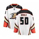 Anaheim Ducks #50 Benoit-Olivier Groulx Authentic White Away Fanatics Branded Breakaway Hockey Jersey