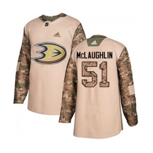 Anaheim Ducks #51 Blake McLaughlin Authentic Camo Veterans Day Practice Hockey Jersey