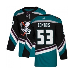 Anaheim Ducks #53 Max Comtois Authentic Black Teal Alternate Hockey Jersey