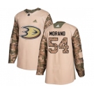 Anaheim Ducks #54 Antoine Morand Authentic Camo Veterans Day Practice Hockey Jersey