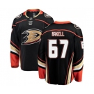Anaheim Ducks #67 Rickard Rakell Fanatics Branded Black Home Breakaway Hockey Jersey