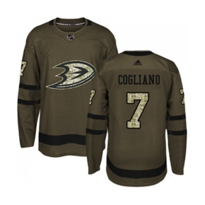 Anaheim Ducks #7 Andrew Cogliano Authentic Green Salute to Service Hockey Jersey