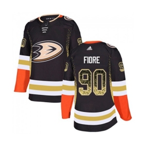 Anaheim Ducks #90 Giovanni Fiore Authentic Black Drift Fashion Hockey Jersey