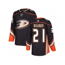 Men Adidas Anaheim Ducks #21 Chris Wagner Black Home Authentic Stitched NHL Jersey